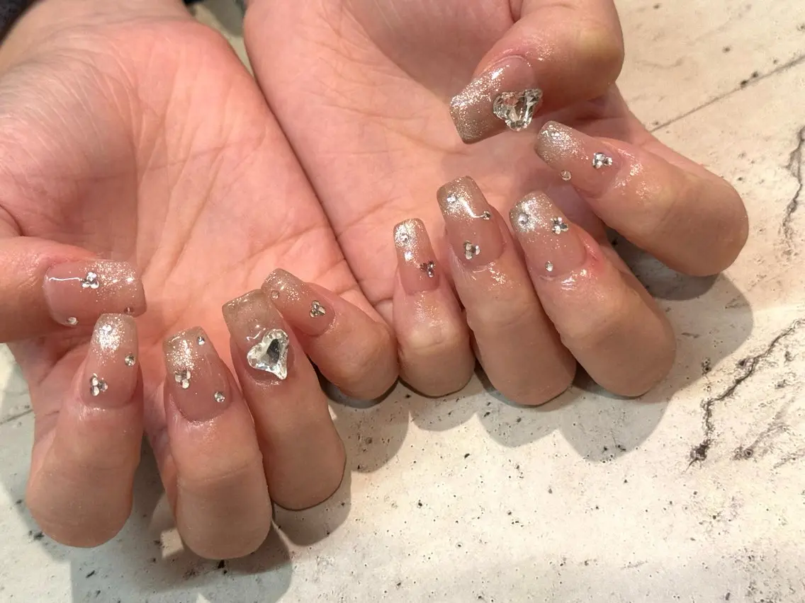ネイル ハンドネイル 韓国/ワンホン/長さ 出しつけ放題🎀のネイルデザイン