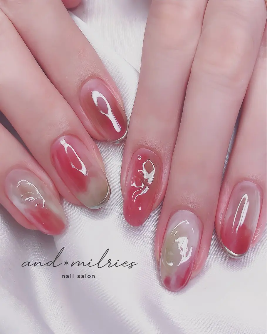 ネイル アートネイル 長さ出し ロングネイル and* milriesのネイルデザイン