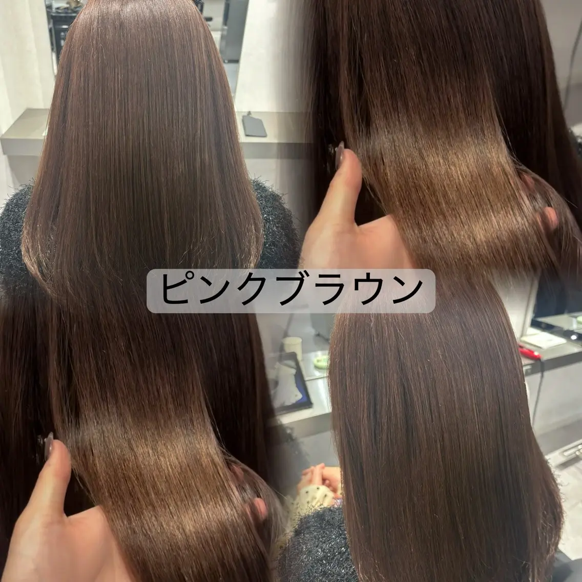 セミロング カラー 韓国透明感🇰🇷 SAKURAのヘアスタイル