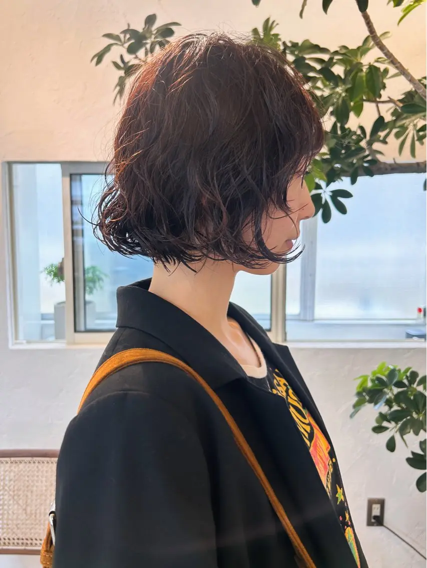 ミディアム パーマ ミディアムパーマ ボブ カット パーマ 似合わせcut 🔥yutakaのヘアスタイル