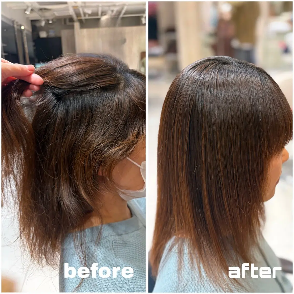 ミディアム 縮毛矯正 MINORI 💖モデル募集中💖のヘアスタイル