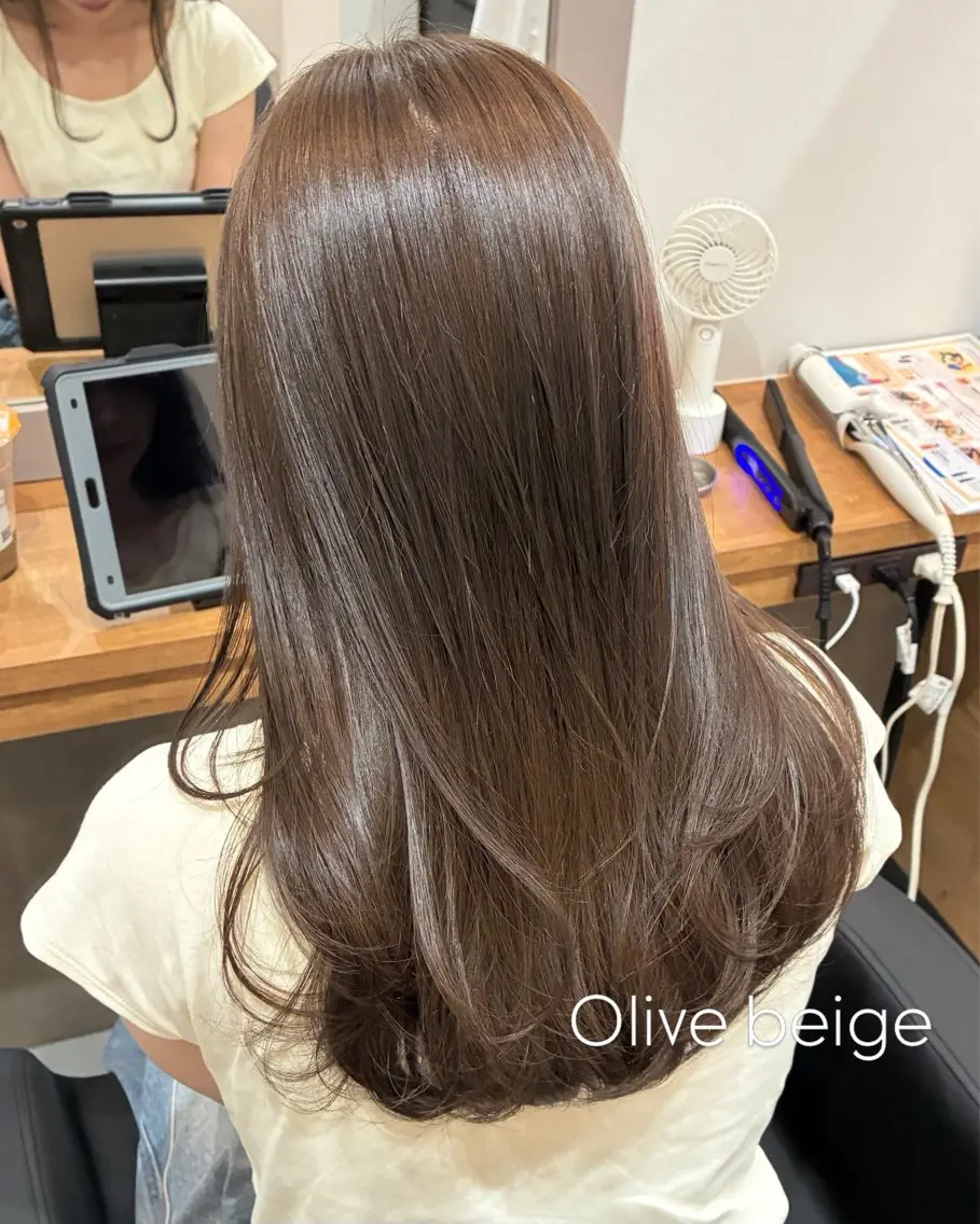 セミロング カット ヘアカラー トリートメント 柴田真衣 /ナチュラル/半個室のヘアスタイル