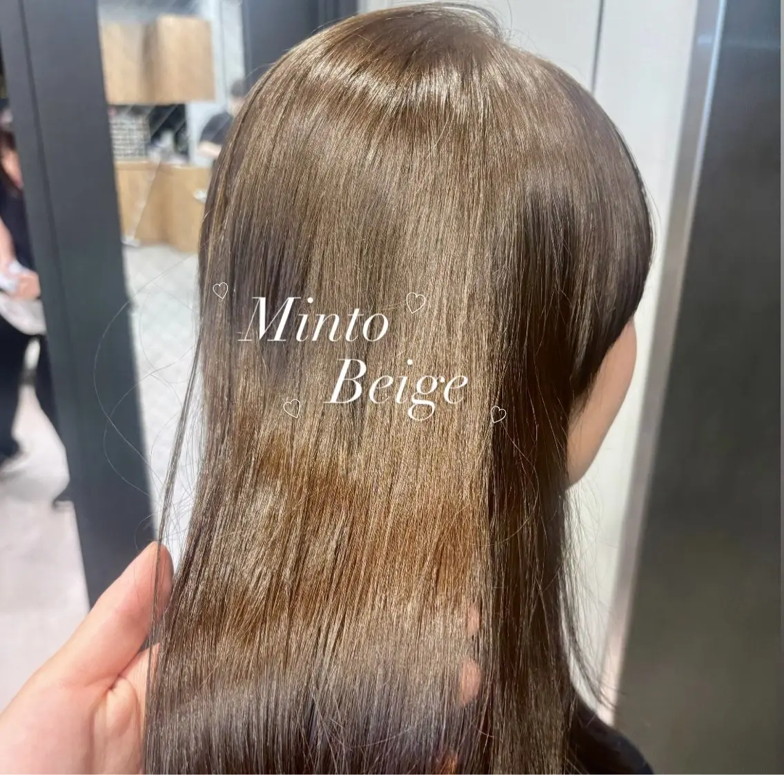 ロング カラー ベージュカラー ミント ミントベージュ ヘアカラー トリートメント girly上品ヘア 🎀/ベージュikuのヘアスタイル