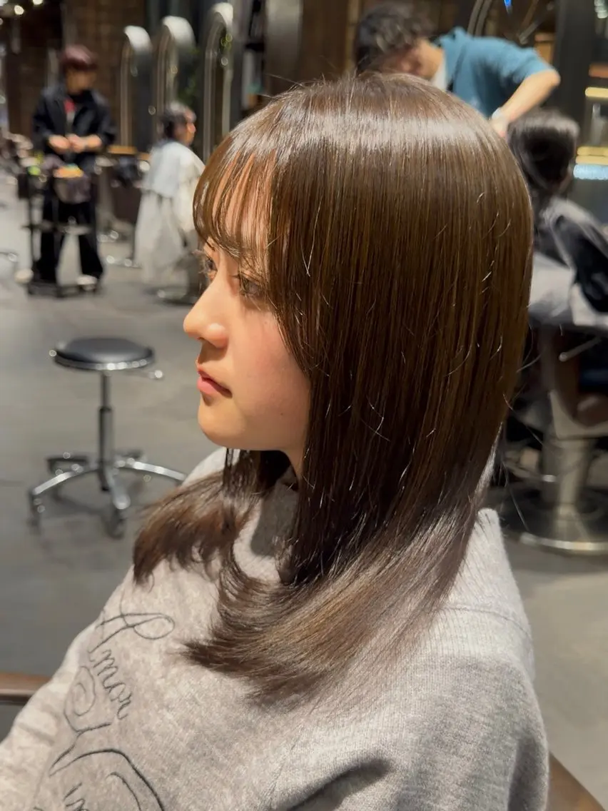 ロング カラー 縮毛矯正 MINX 野本奏和のヘアスタイル