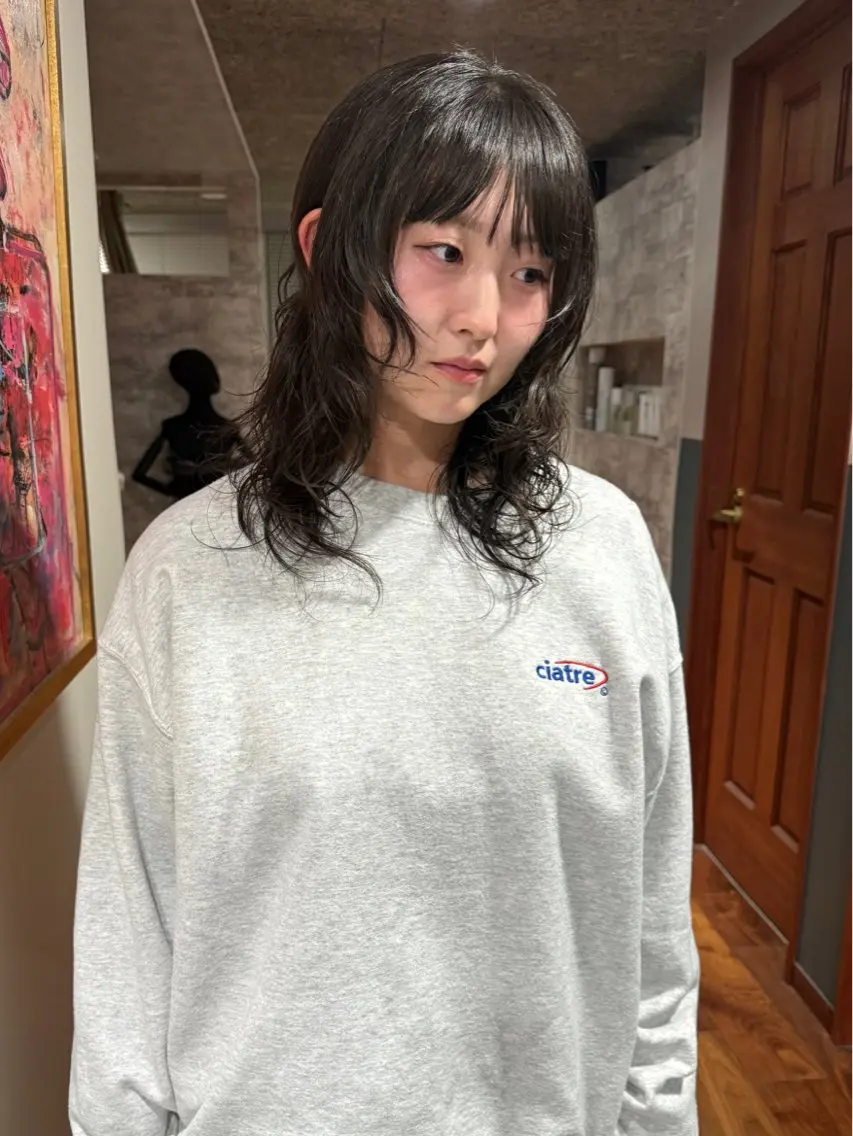 ミディアム カラー パーマ 似合わせカット カット ヘアカラー パーマ トリートメント mai / linoah˚✧のヘアスタイル