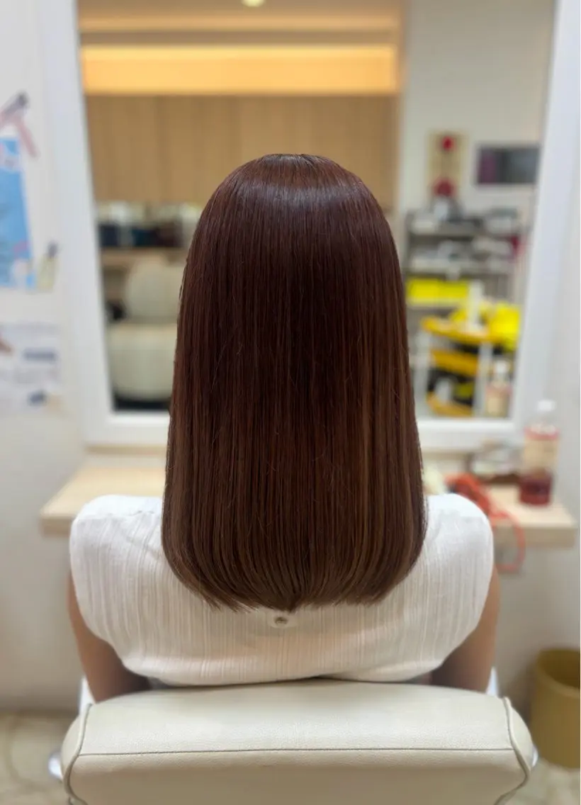 🌈人気No. 1メニュー✨カット+艶カラー+美髪トリートメント(白髪予防ケア付)の写真