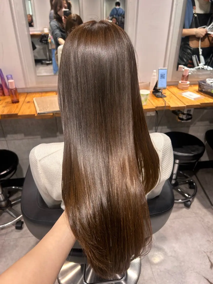 ロング ヘアカラー トリートメント ヘッドスパ レイヤーStyle 🪽菜々実のヘアスタイル