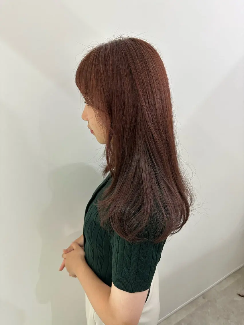 セミロング カラー カット ヘアカラー トリートメント レイヤー/ナチュラル 💐nao.のヘアスタイル