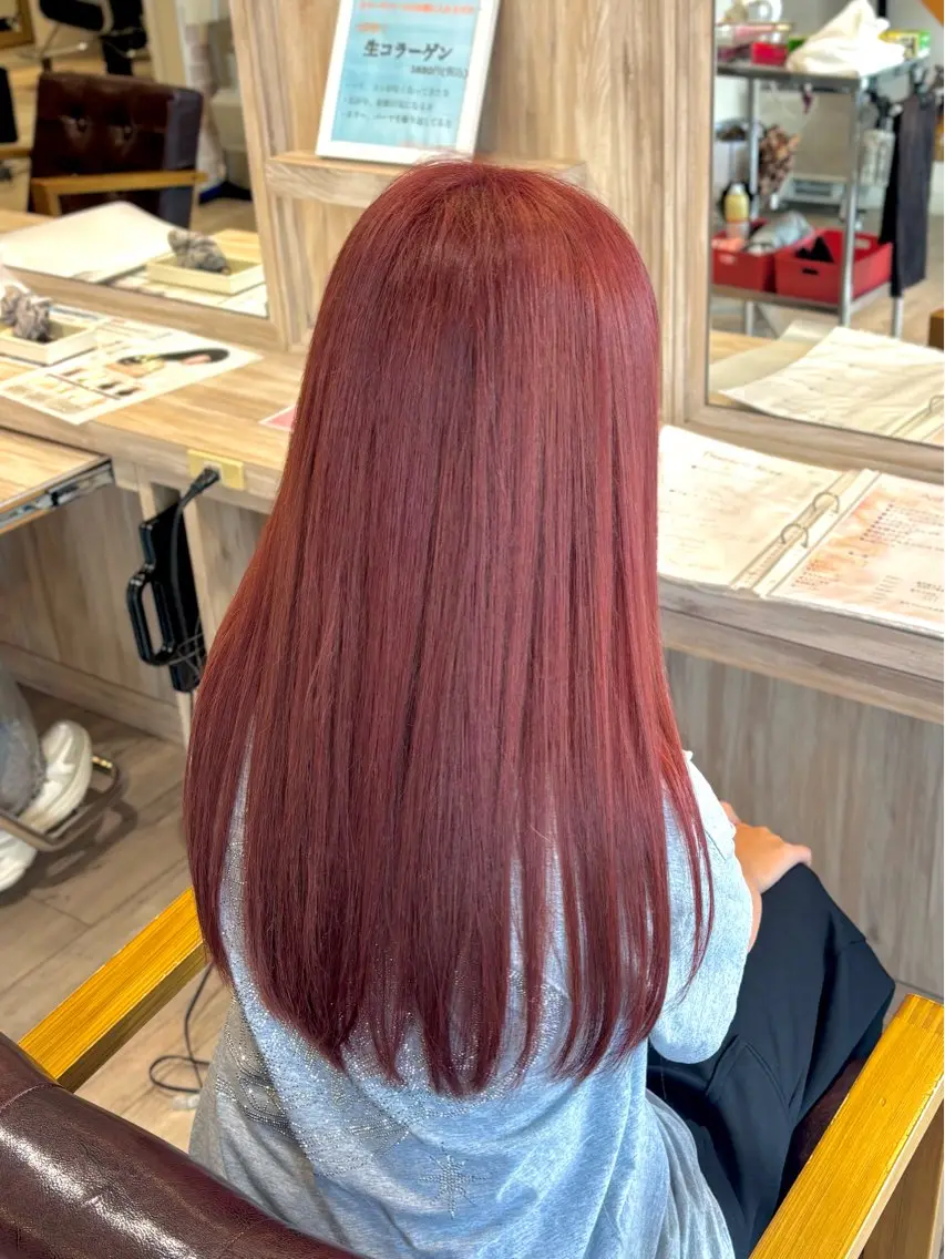 カラー ブリーチ ブラウンカラー ダブルカラー ブリーチなしカラー ピンクカラー カット ヘアカラー トリートメント レイヤーカット/ボブ |ヨシダユウセイのヘアスタイル
