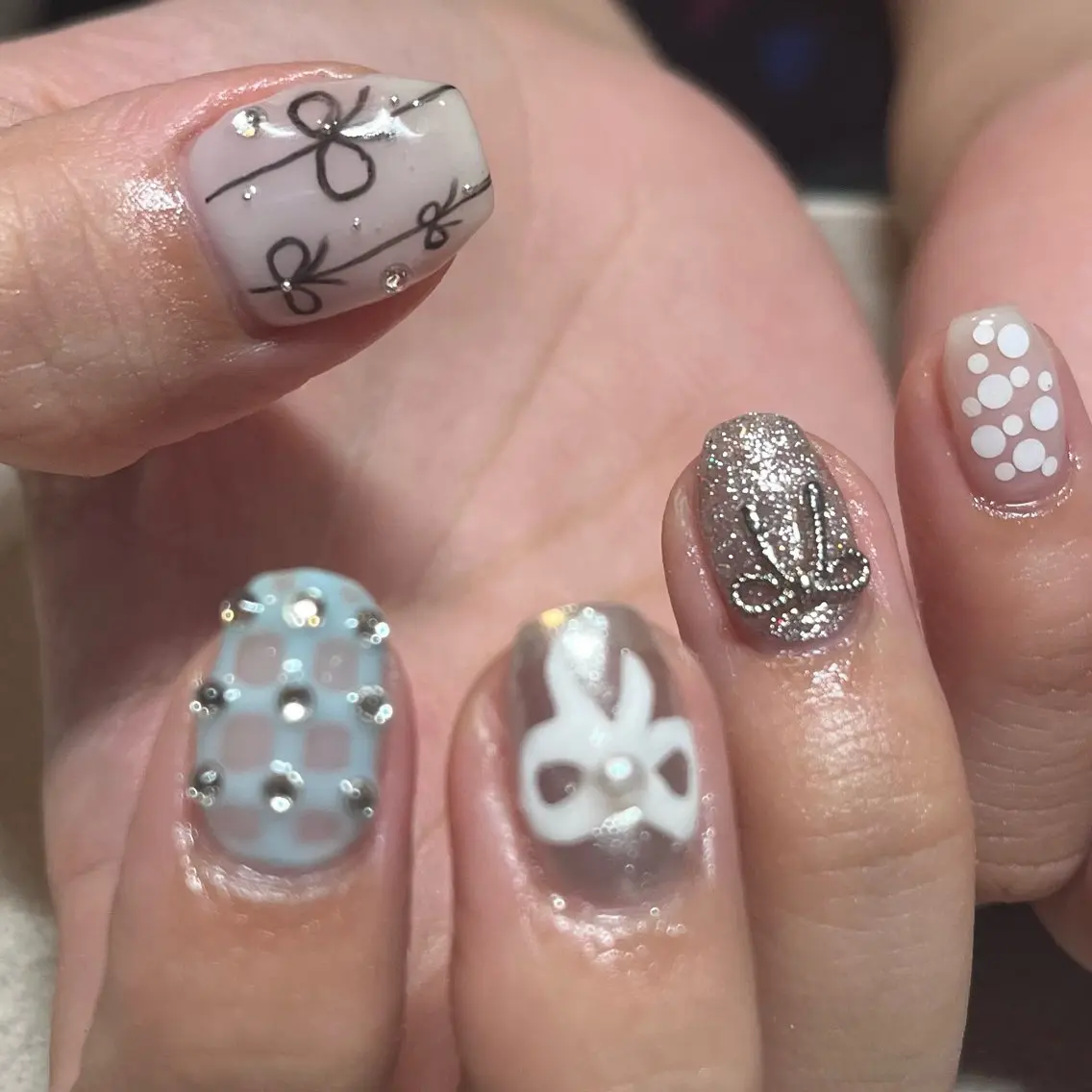 ネイル アートネイル リボン rio nailのネイルデザイン