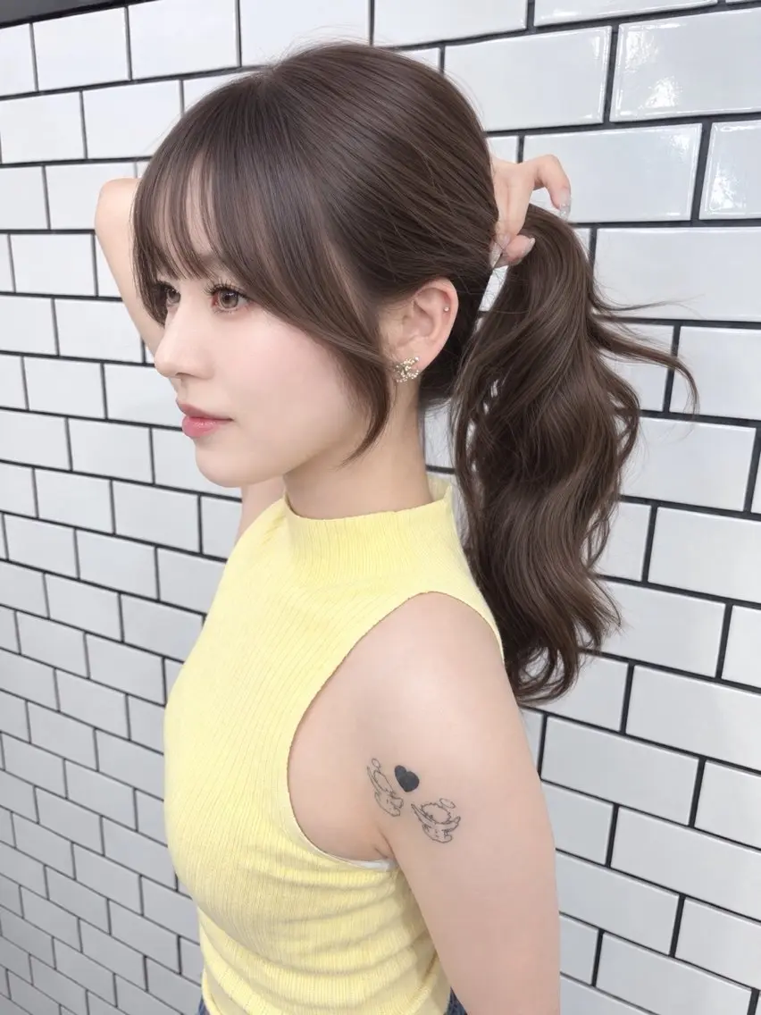 ロング カット ヘアカラー トリートメント maya🇰🇷韓国 レイヤー/顔まわりのヘアスタイル
