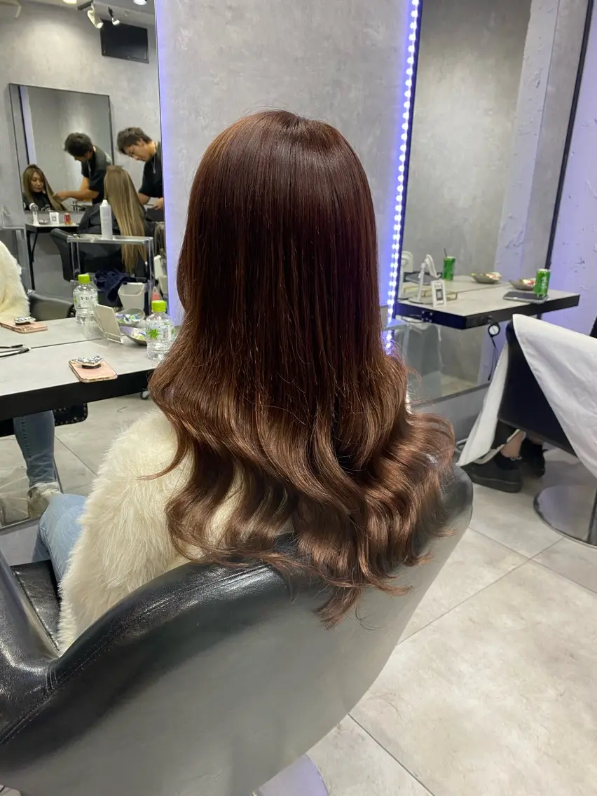 ロング カラー プルエクステ ブラウンカラー ボブ エクステ ロング sayaka 池袋店/カットモデルのヘアスタイル