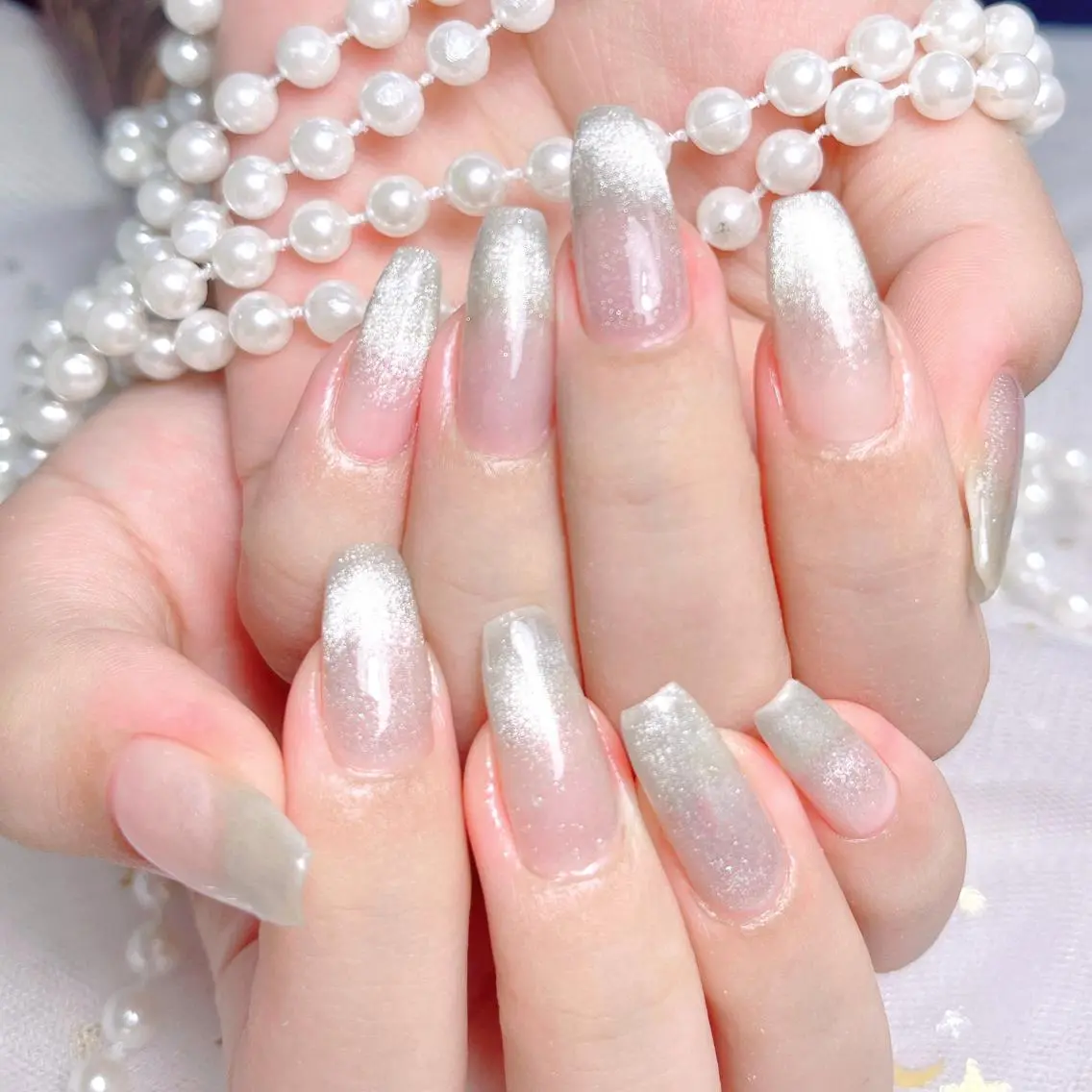 大人気チップ長さだし+マグネットフレンチ/ハ一トマグネット♡/ビ一玉マグネットの写真