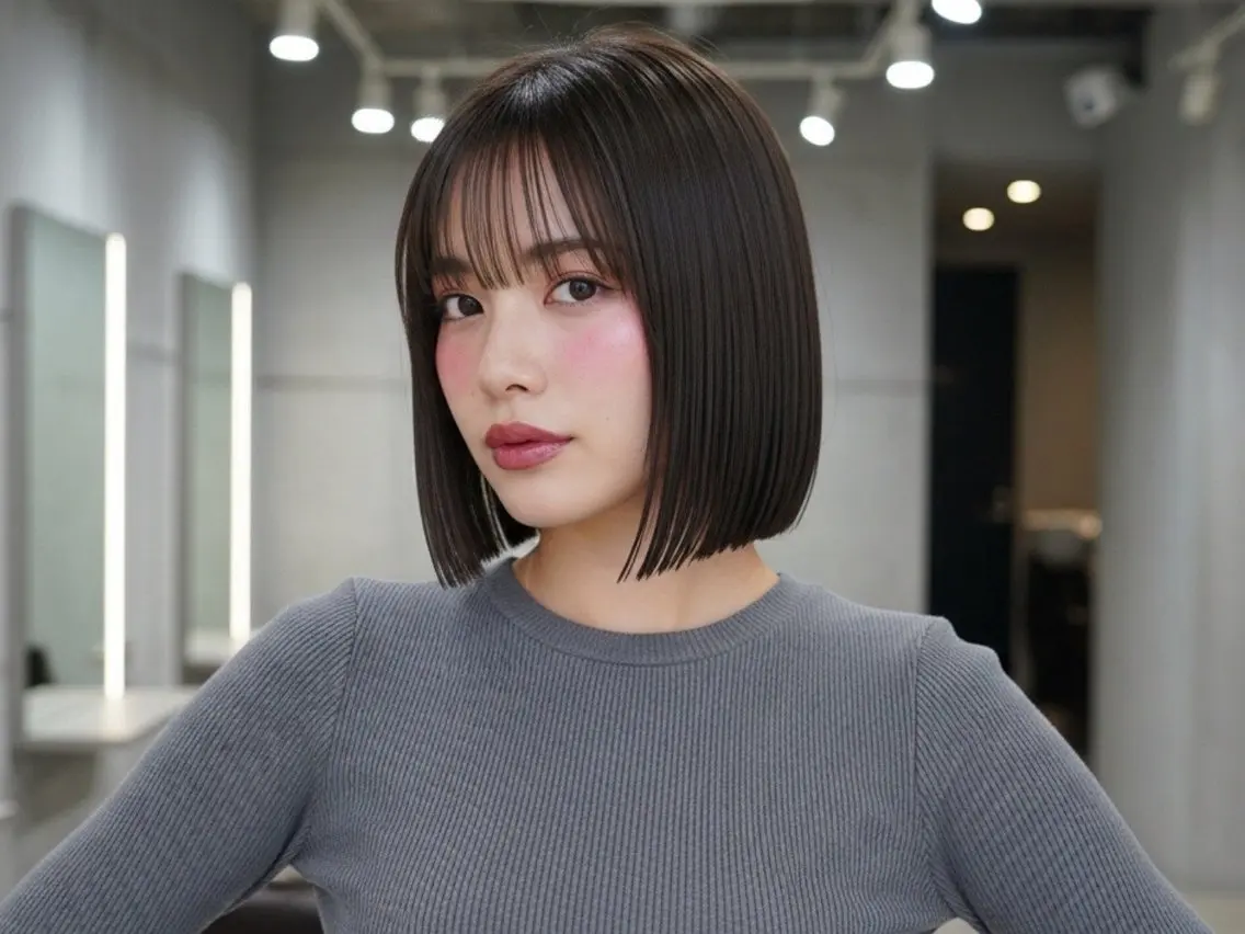 ミディアム カット トリートメント 似合わせボブ✖️ 韓国レイヤー✨小関のヘアスタイル