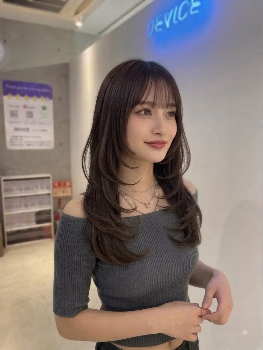 ロング カラー 🧸顔まわり 山形紗奈🧸のヘアスタイル