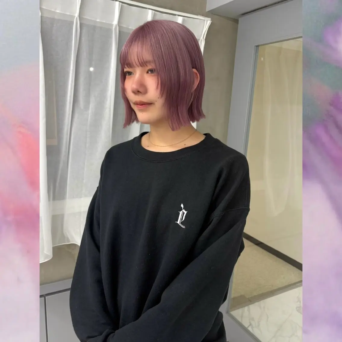 ショート カラー ブリーチ ラベンダーカラー ピンクカラー ヘアカラー Miyu🎀レイヤー ／透明感カラー🪽のヘアスタイル