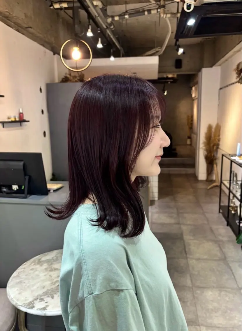 カラー レッドカラー あやは🍀/カット モデル/名古屋のヘアスタイル