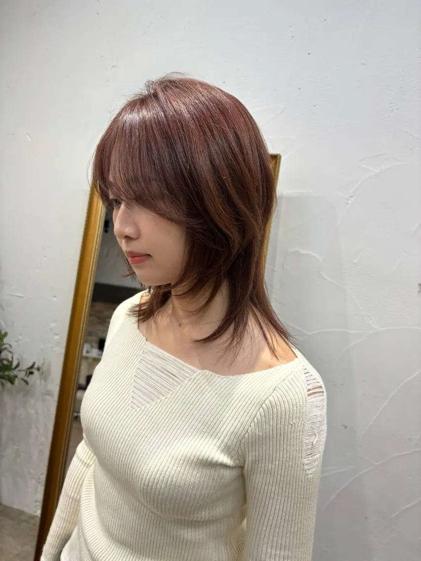 ミディアム カット ヘアカラー 🫧ボブカット🫧 AYANAのヘアスタイル
