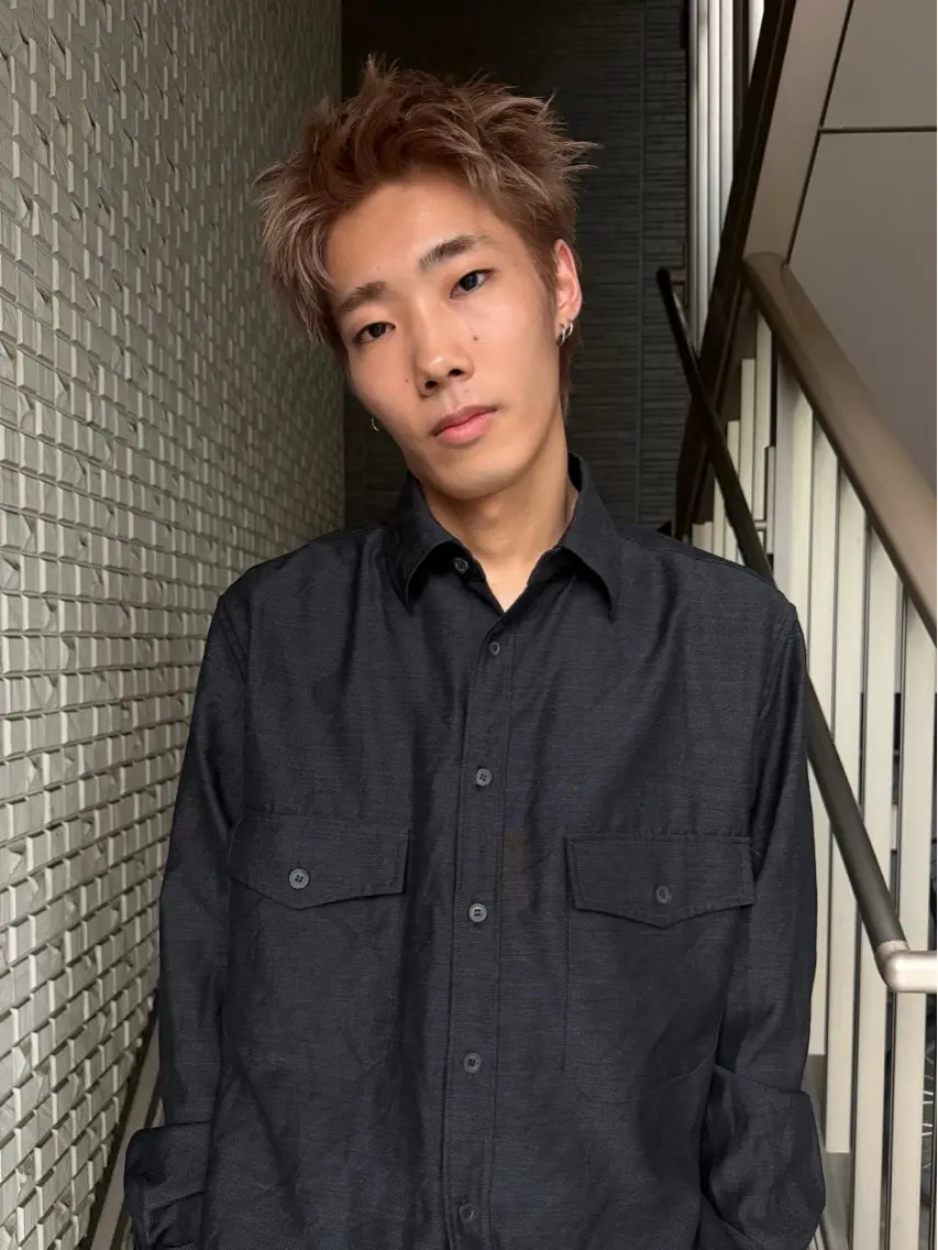 ショート カラー メンズ メンズブリーチ ベージュカラー ブリーチ ヘアカラー 草別 宗平のヘアスタイル