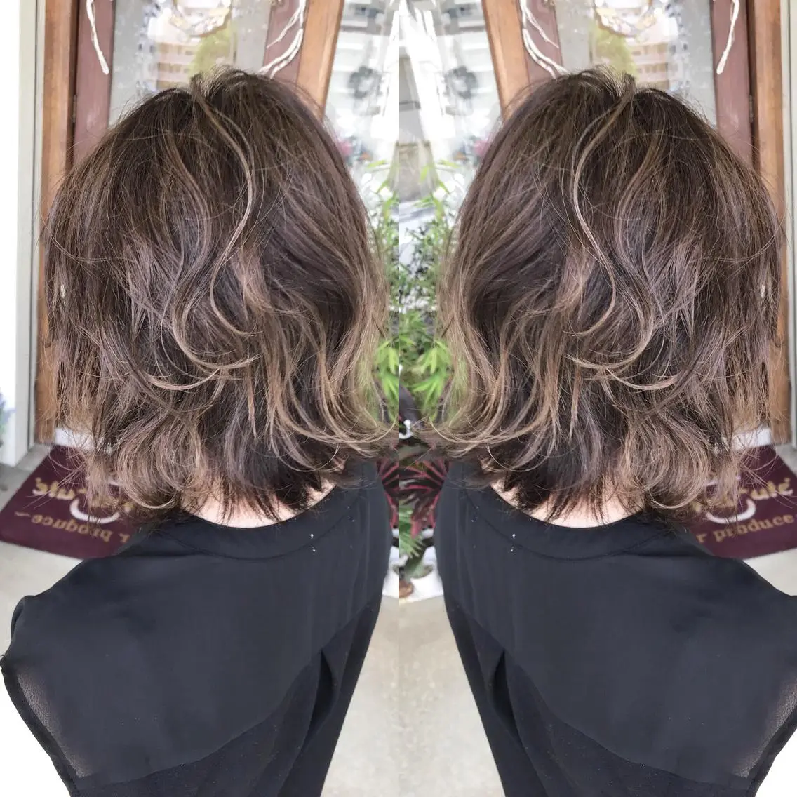 ミディアム カラー バレイヤージュ レイヤーカット カット ヘアカラー トリートメント grand juteのヘアスタイル