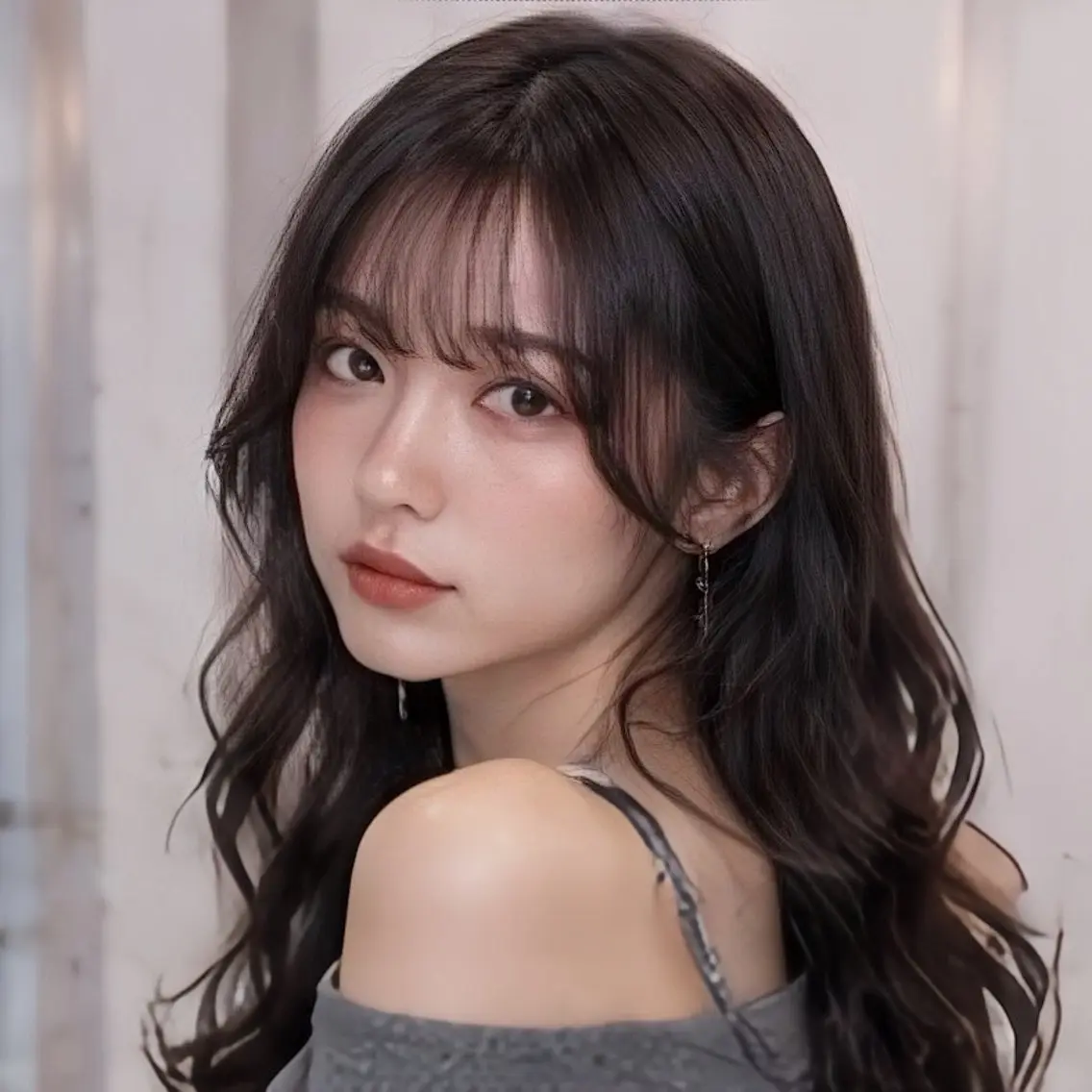 ロング カット ヘアカラー 縮毛矯正 池袋/縮毛矯正 韓国レイヤーおばかんのヘアスタイル
