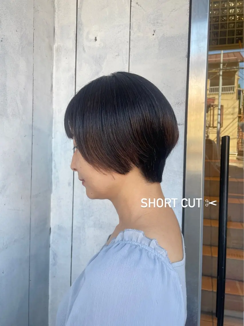ショート ショートヘア 顔周りレイヤー☆ スパ☆石上遥楓のヘアスタイル