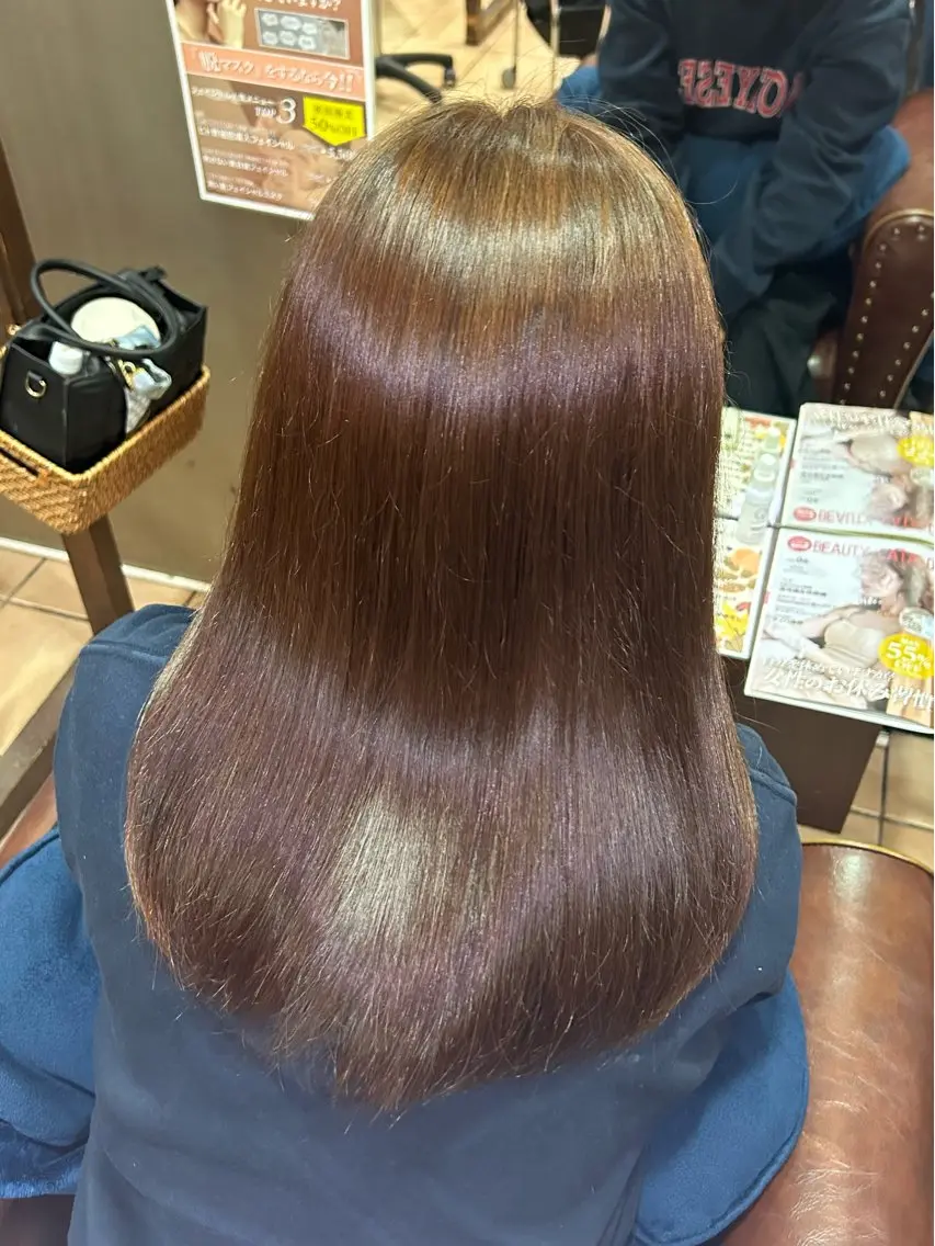 セミロング カラー ﾌｳｶ ｶｯﾄ＆ﾊﾟｰﾏ募集のヘアスタイル