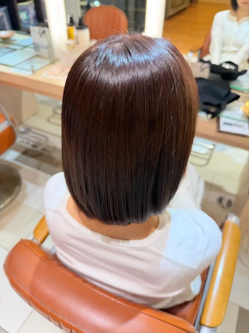 カラー ボブ 自由が丘/まい/カラ ーモデル🎀/艶髪✨のヘアスタイル