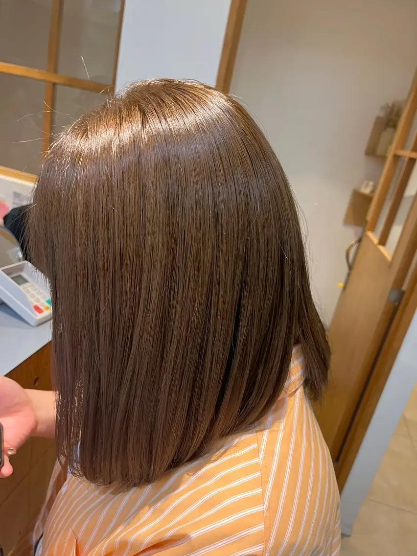 ミディアム カラー カット ヘアカラー 奥山 沙季(大井町)のヘアスタイル