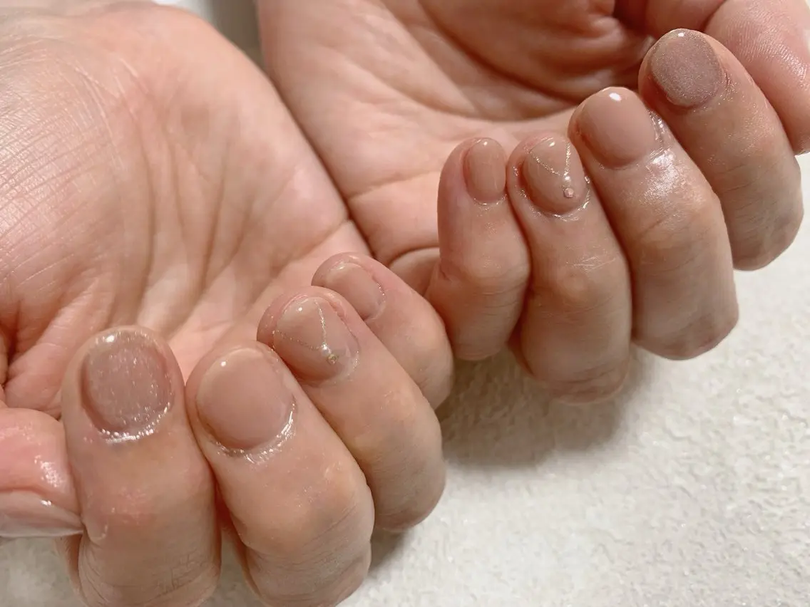 ネイル ジェルネイル マグネットネイル メンズネイル ワンカラーネイル パラジェル kiki nail たまプラーザのネイルデザイン