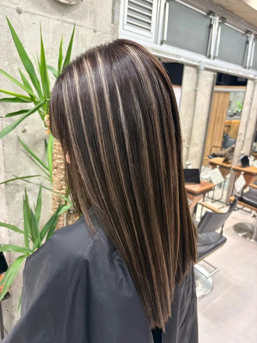 ロング カラー カット ヘアカラー ♡ハイライトカラー shinri♡のヘアスタイル