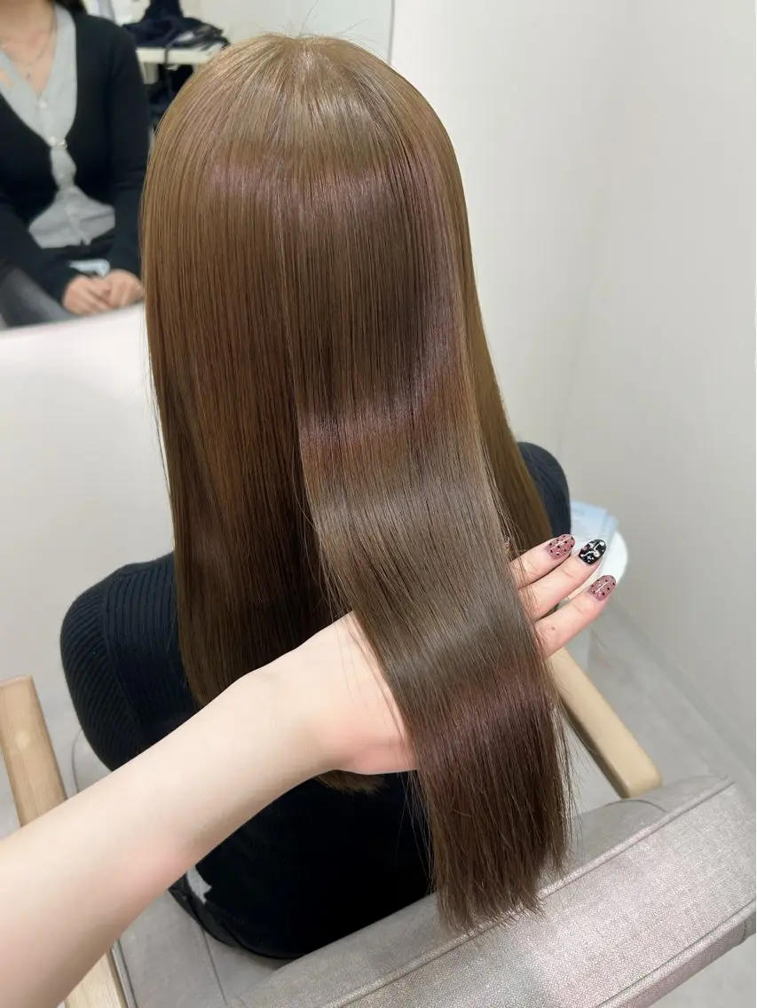 セミロング 縮毛矯正 カット 縮毛矯正 トリートメント newi広島/ akiのヘアスタイル