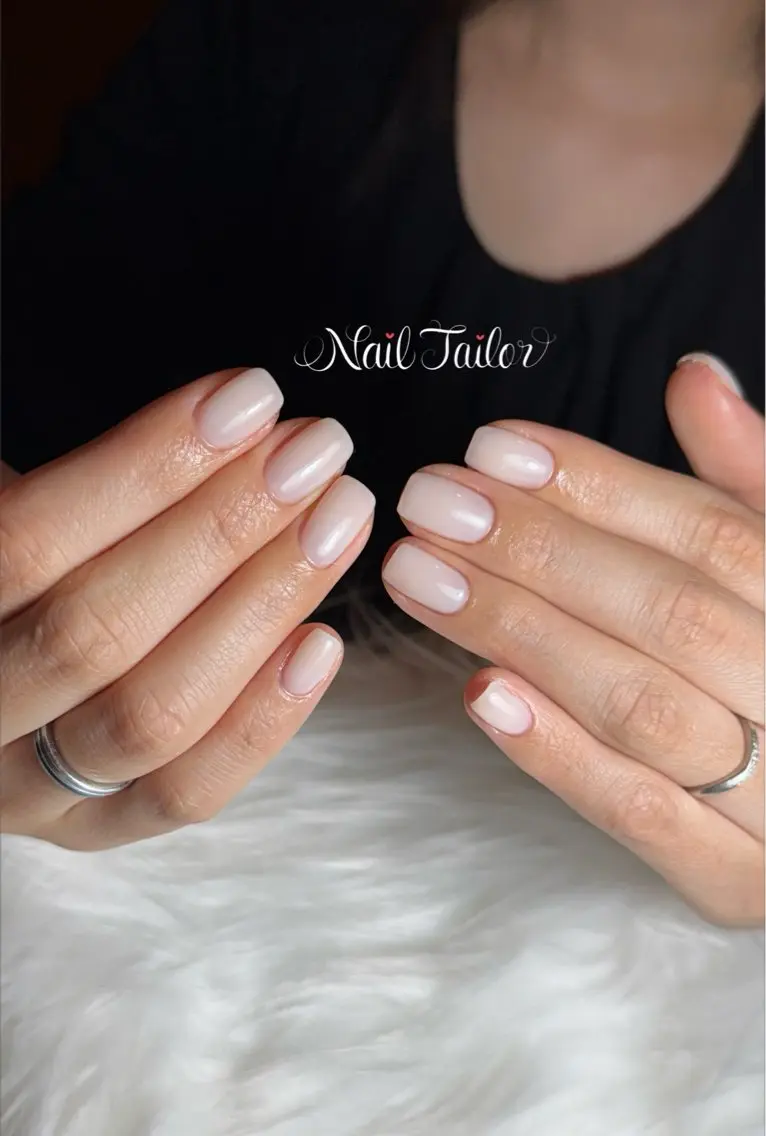 ネイル ハート ワンカラーネイル ショートネイル シンプルネイル スクエアネイル ハンドネイル NailTailor ネイルテイラーのネイルデザイン