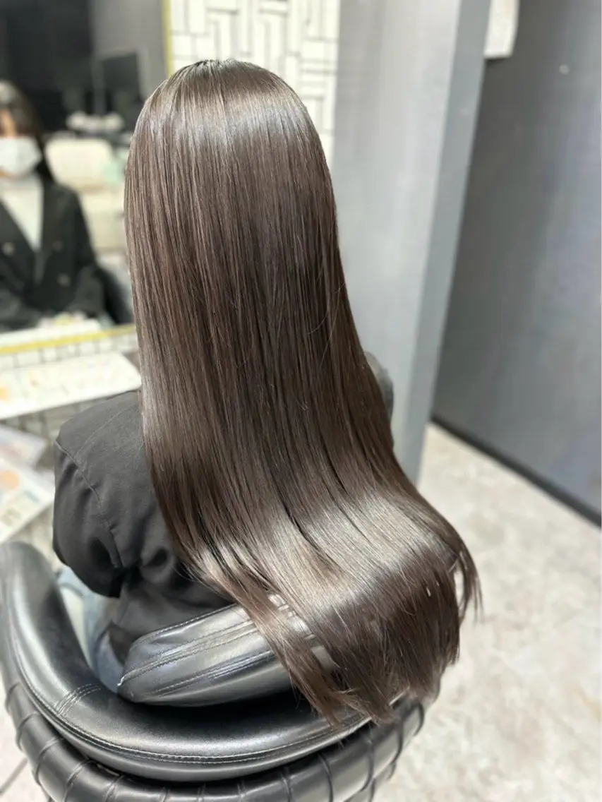ロング 縮毛矯正 北村 理奈のヘアスタイル