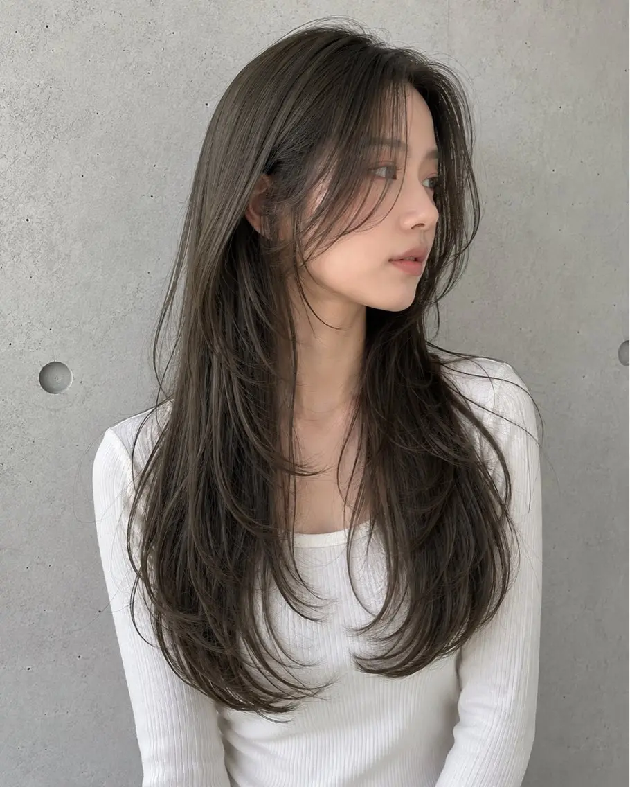 カラー ヘアカラー 🍒モテ暖色カラー × うる艶✧ ゆなのヘアスタイル