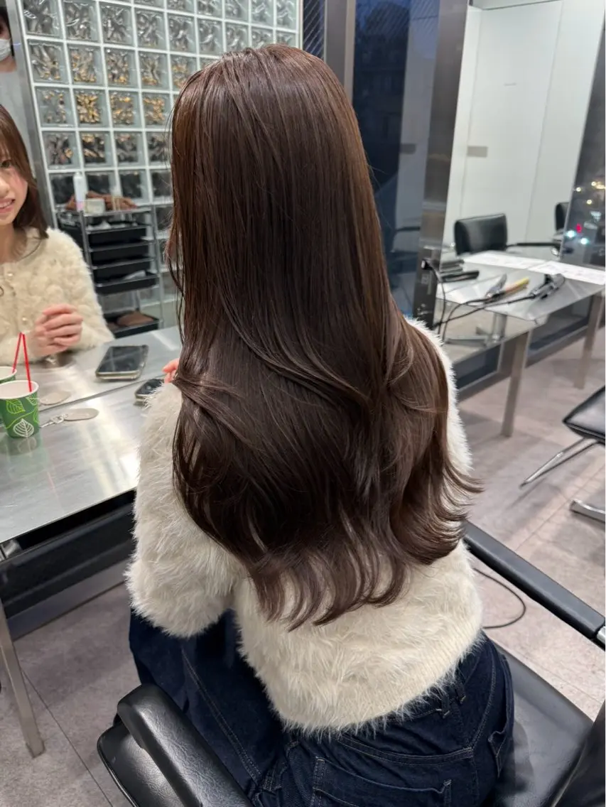 ロング チョコレートブラウン 透明感カラー🪽/ かのんのヘアスタイル