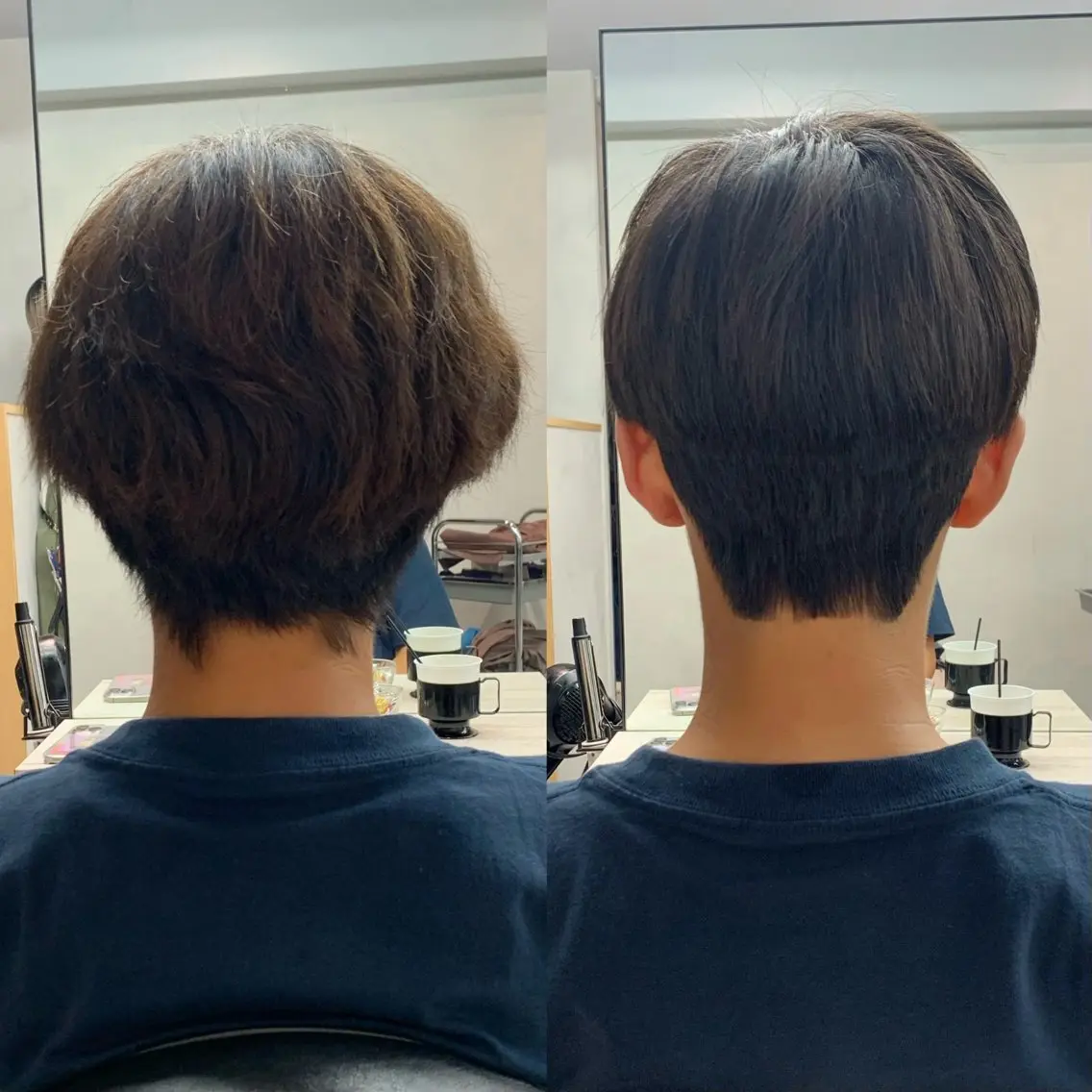 ショート メンズ ダウンパーマ メンズ韓国風 メンズパーマ 韓国風ヘア 縮毛矯正 カサイ ミユのヘアスタイル