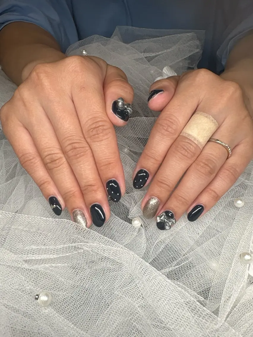 ネイル ハンドネイル PLUM  BELL 横浜自宅ネイルのネイルデザイン