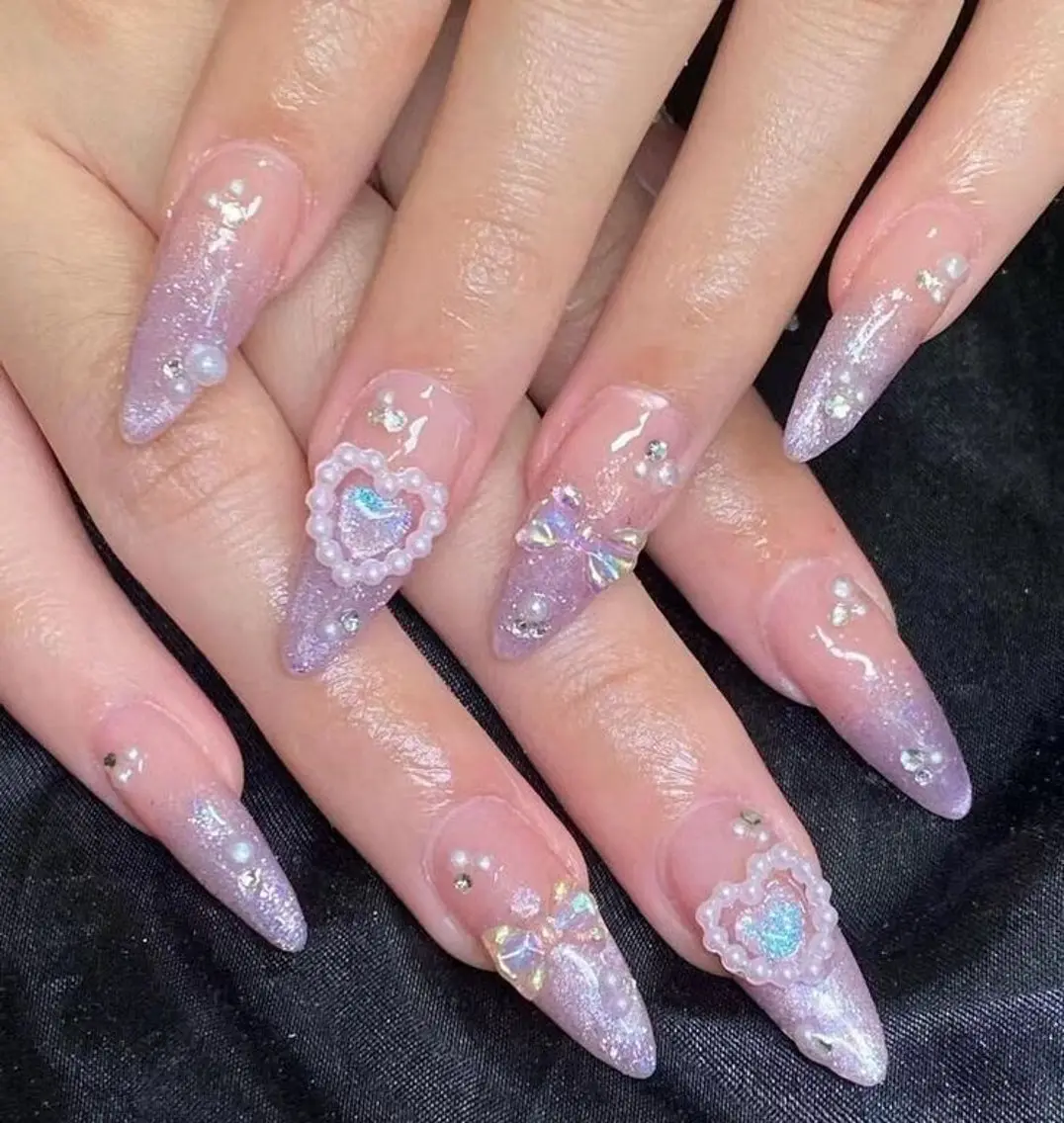 ネイル 長さ出し フレンチネイル グラデーション 卒業式 マグネットネイル Sora nail 長さ出し専門店のネイルデザイン