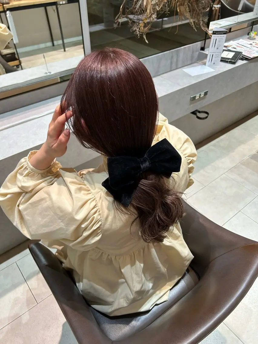 セミロング ピンクラベンダー カット ヘアカラー 🩰Lolonois 森ノ宮Aiko🎀のヘアスタイル