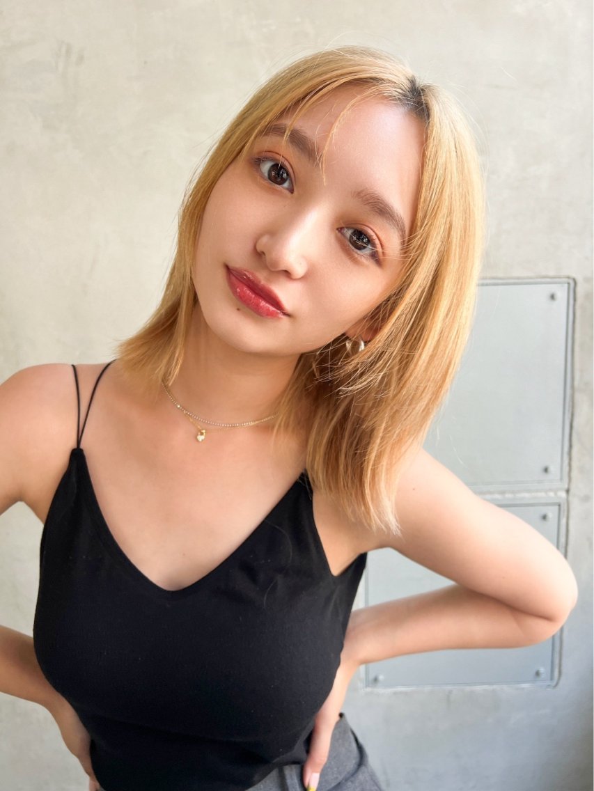 ミディアム カット ヘアカラー トリートメント ✨店長/原宿/艶髪✨ 阿部凌太郎のヘアスタイル