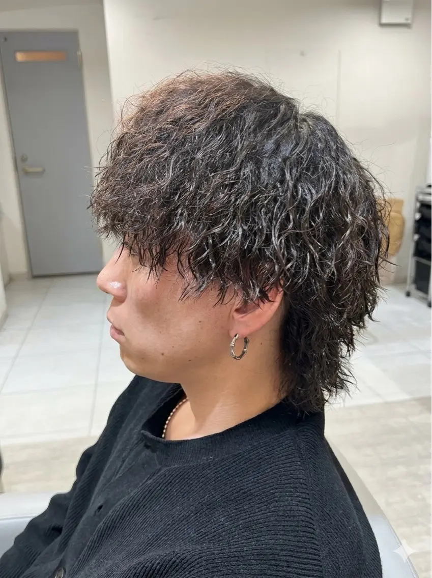 パーマ メンズ カット パーマ メンズパーマ 朝ラクセット 颯のヘアスタイル