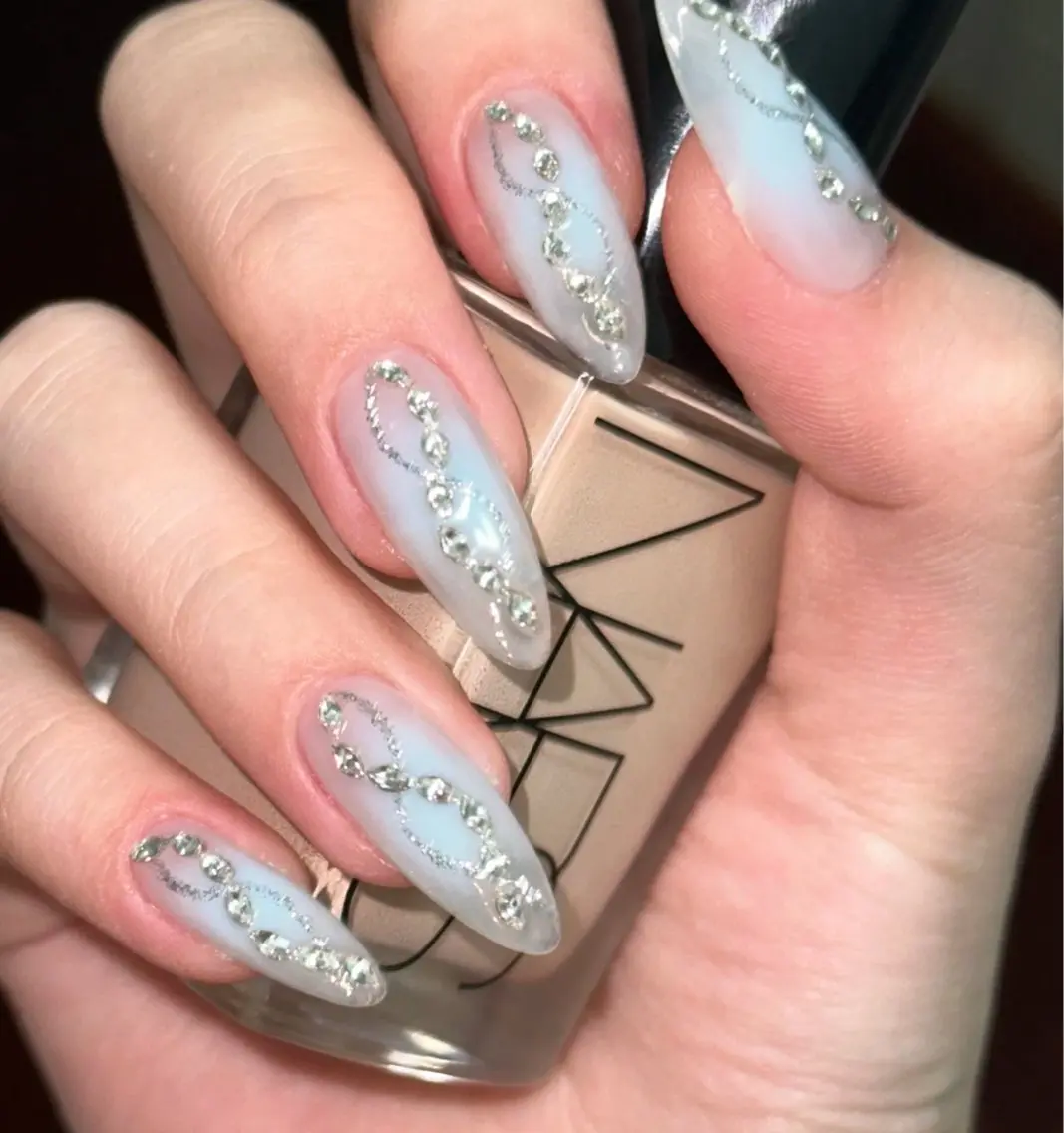 ネイル アートネイル オーロラネイル チークネイル フレンチネイル ガラスフレンチ 🎀🎀YooLi Nail Salonのネイルデザイン