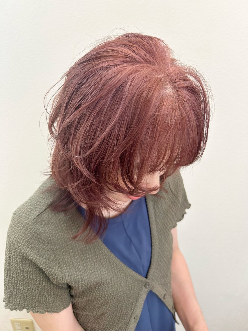 ミディアム カラー ベージュカラー ブリーチ ケアブリーチ ピンクカラー ピンクベージュ カット ヘアカラー トリートメント Maya🦋 ハイトーン特化のヘアスタイル