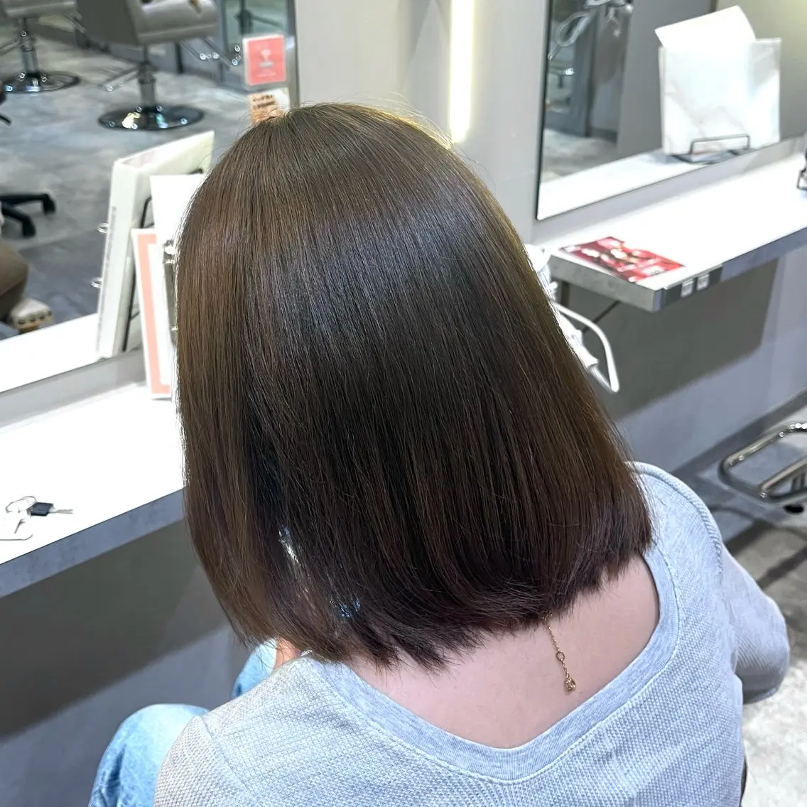 セミロング カラー ヘアカラー 🌙Runa つや髪 小顔ショート/ウルフのヘアスタイル