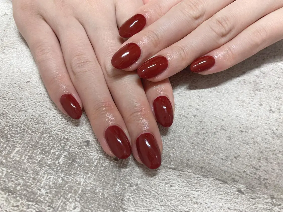 ネイル ボルドー フットネイル ジェルネイル 韓国ネイル マグネットネイル ハンドネイル mogunail &blowのネイルデザイン
