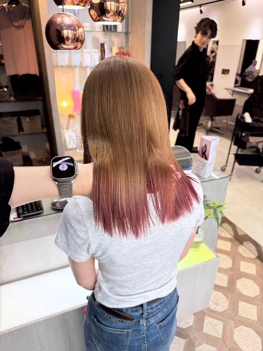 セミロング カット ヘアカラー トリートメント 天神大名/ブリーチ 鶴岡和幸/ハイトーンのヘアスタイル