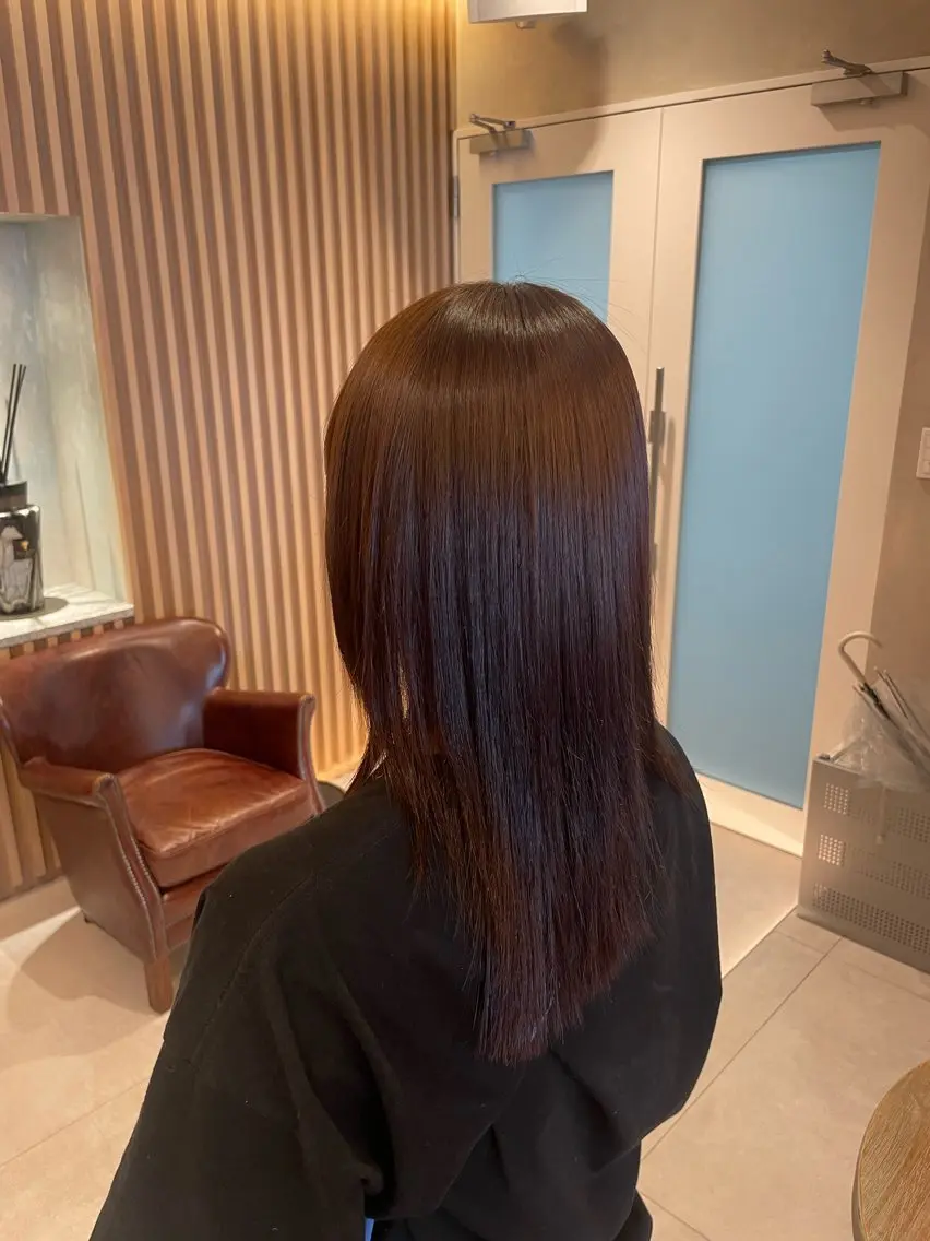 ロング 縮毛矯正 Cloe中目黒店 さなのヘアスタイル