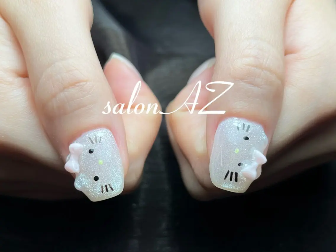 ネイル アートネイル 長さ出し フットネイル フレンチネイル ジェルネイル salon AZのネイルデザイン