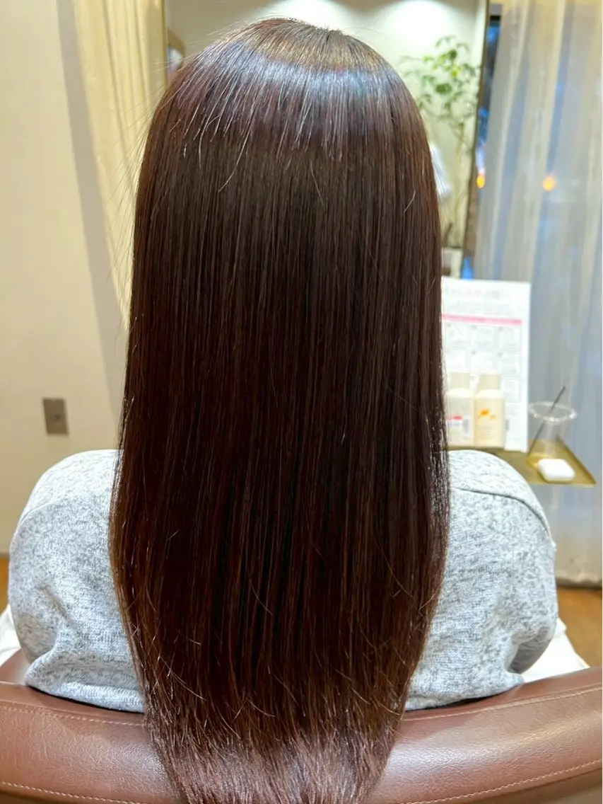 ロング 縮毛矯正 lapis tosakiのヘアスタイル